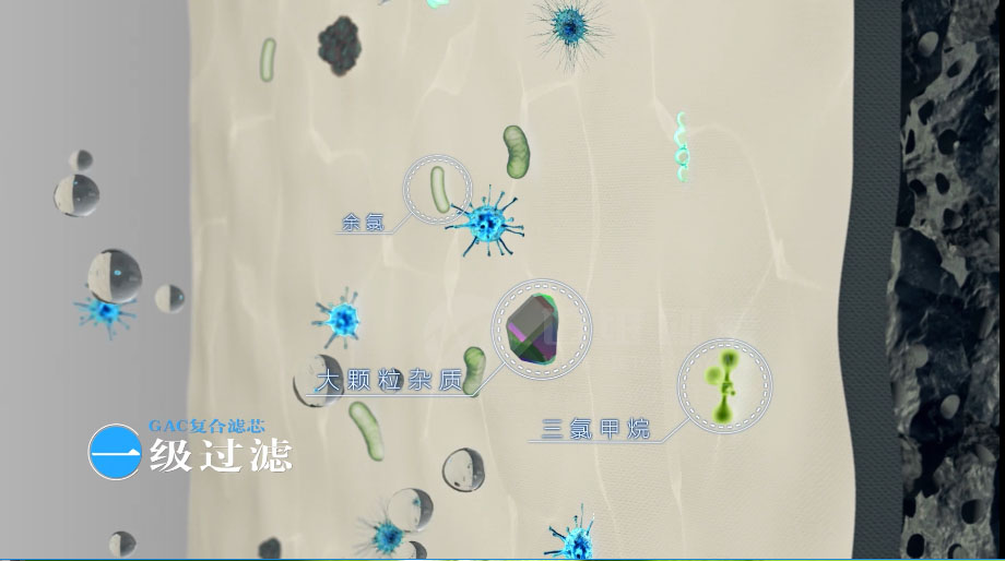 凈水器三維動畫案例展示：出水就可以直接喝的反滲透直飲水機。(圖4)