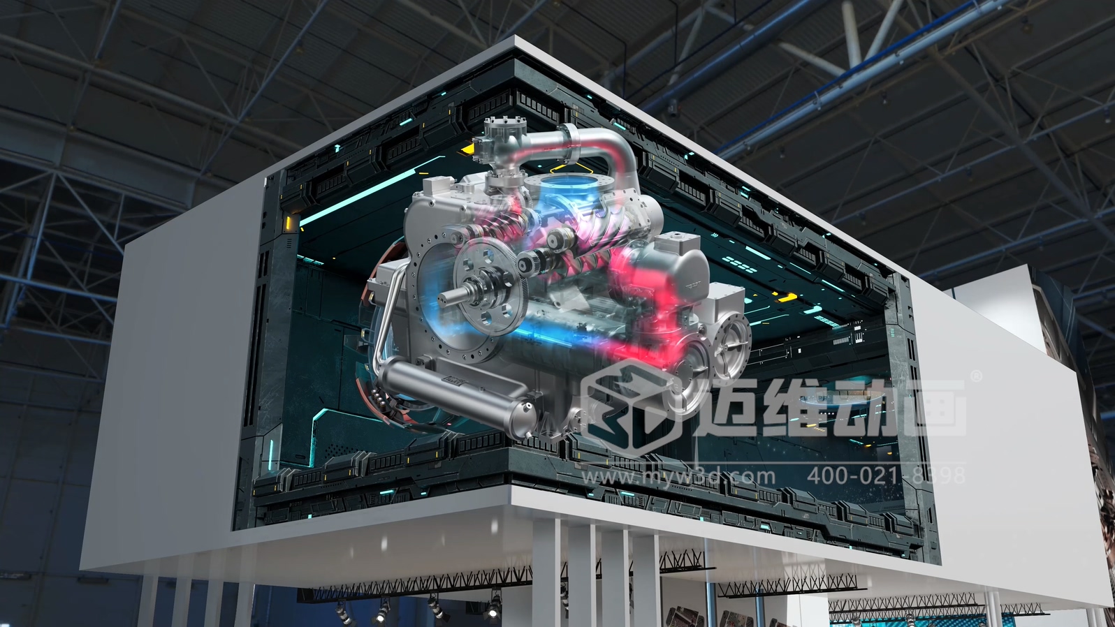 裸眼3D動畫震撼來襲，開啟空壓機炸裂視覺之旅！(圖1)